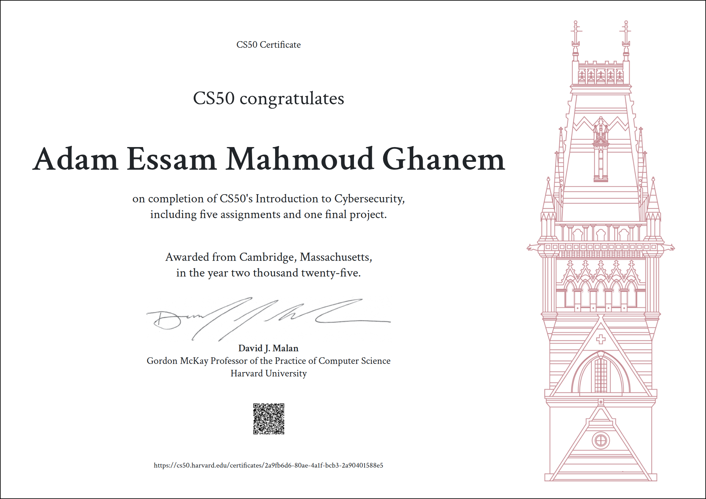 CS50CY Certificate